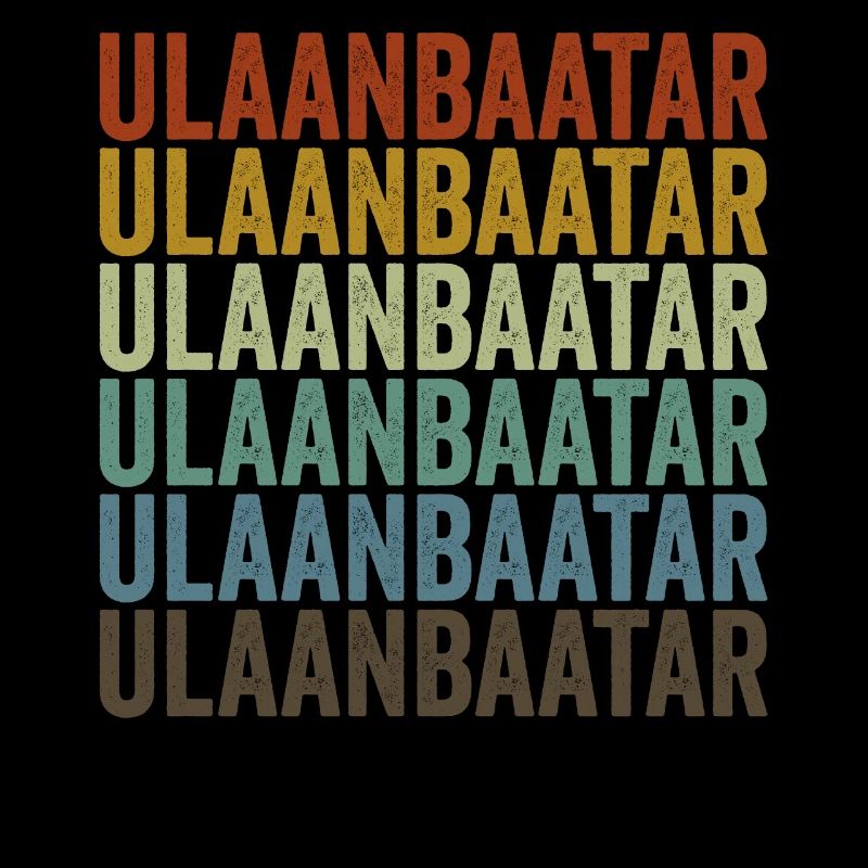Ulaanbaatar Mongolia Retro Vintage