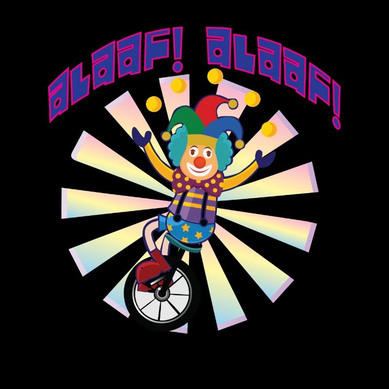 Alaaf Alaaf Clown auf Einrad zu Karneval