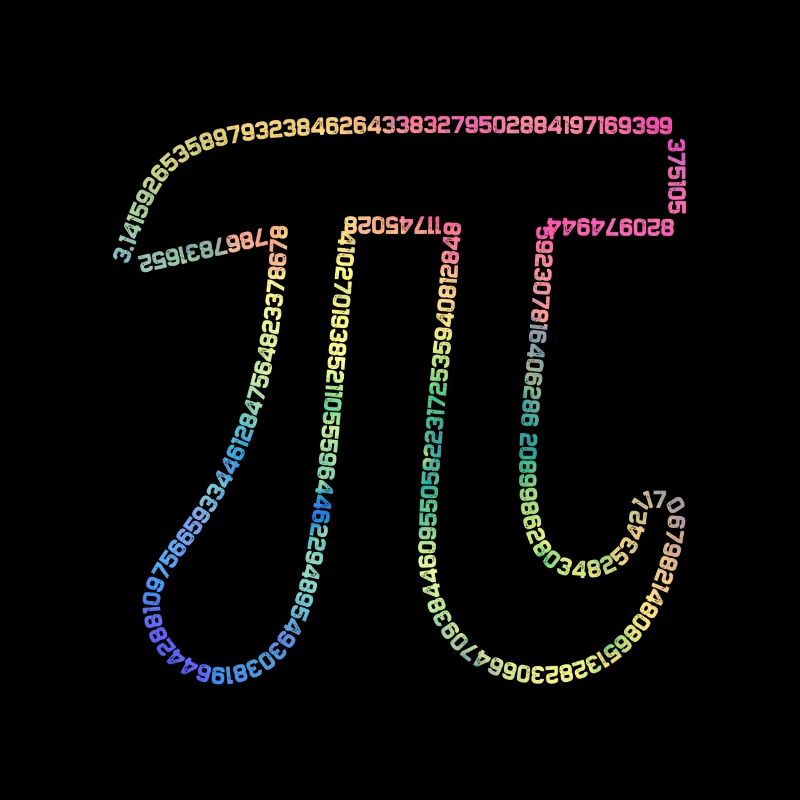 Irrational Number Pi 3.14 Math Colorful