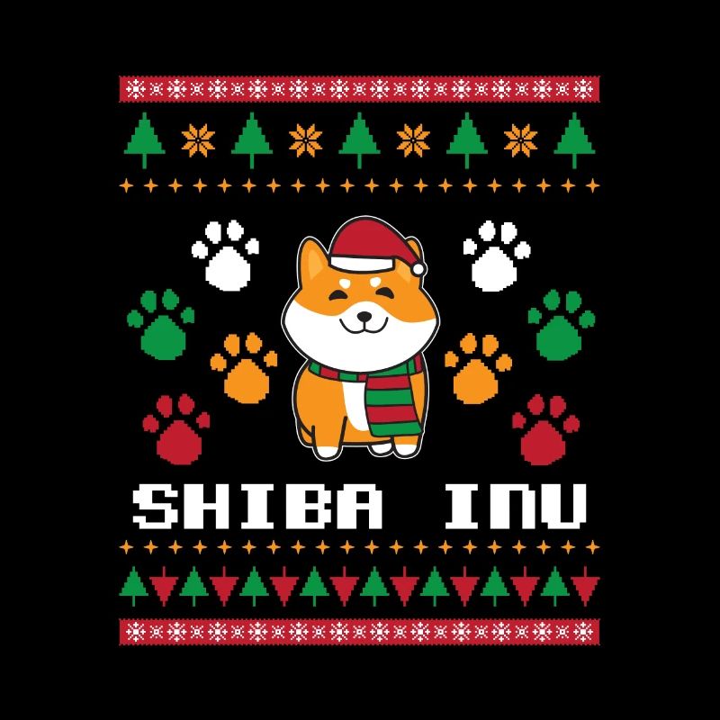 Shiba Inu Ugly Christmas Knitting Pattern Gift