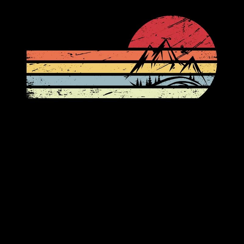 Sonne und Retro-Linien - Berg -