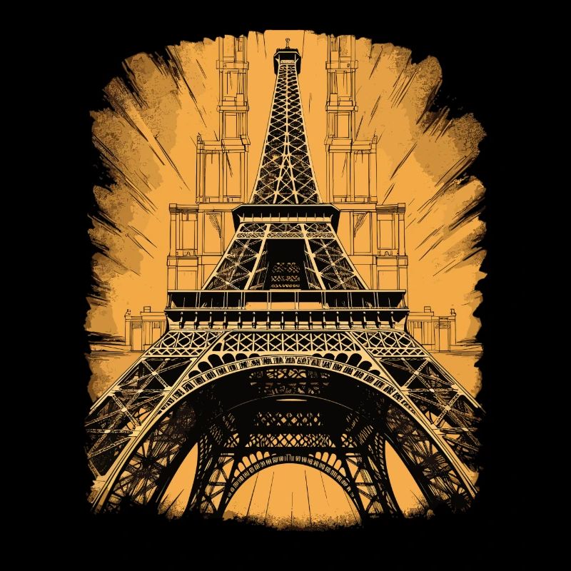 Iconic Eiffel Tower Parisian Architectural Romanticism