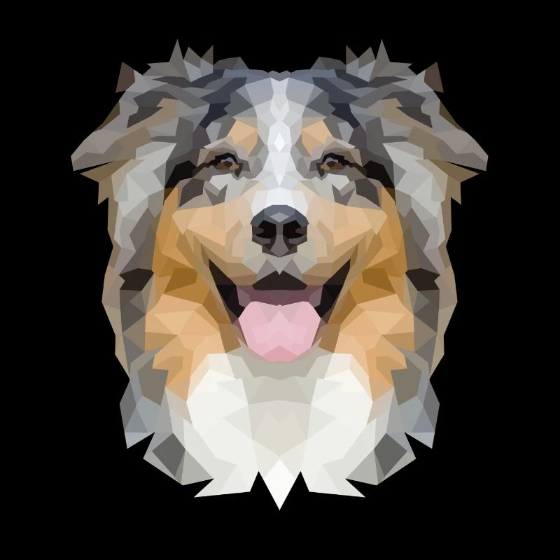 Australian Shepherd Polygon