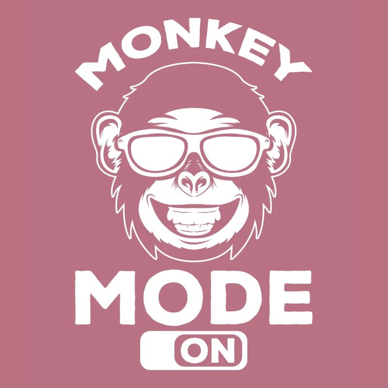 Monkey Mode On - Orangutan Monkey Funny Monkey