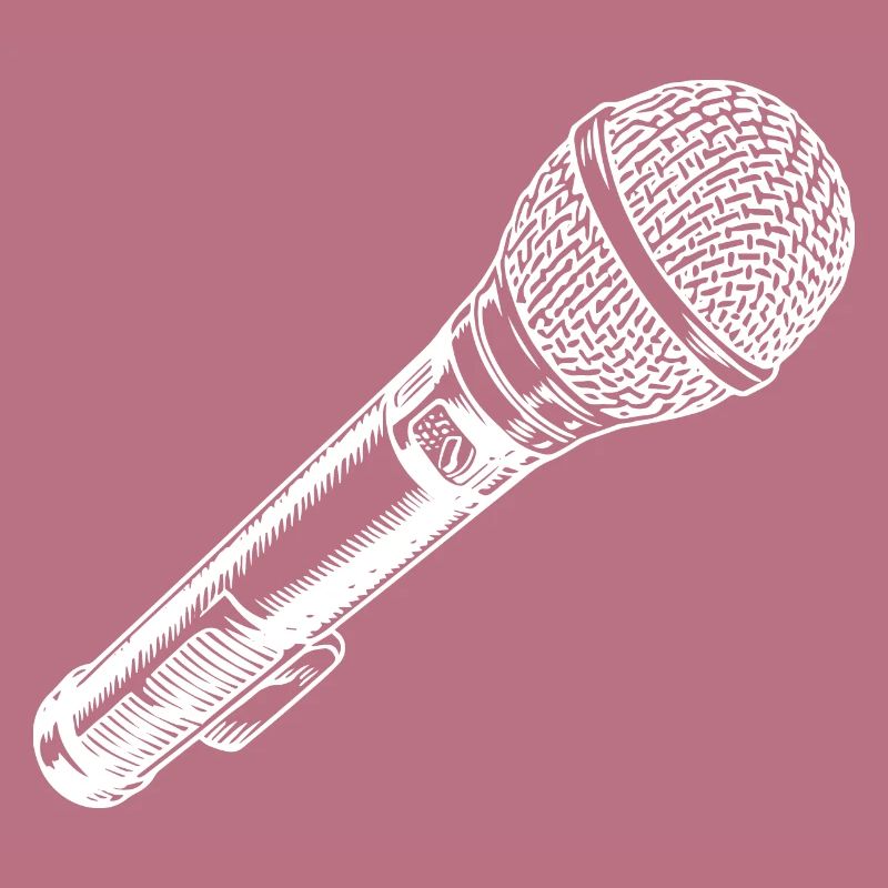 Microphone dessiné à la main