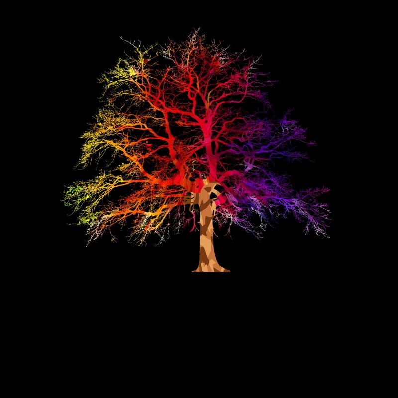Fantasy tree gradient chakra forest peace shirt