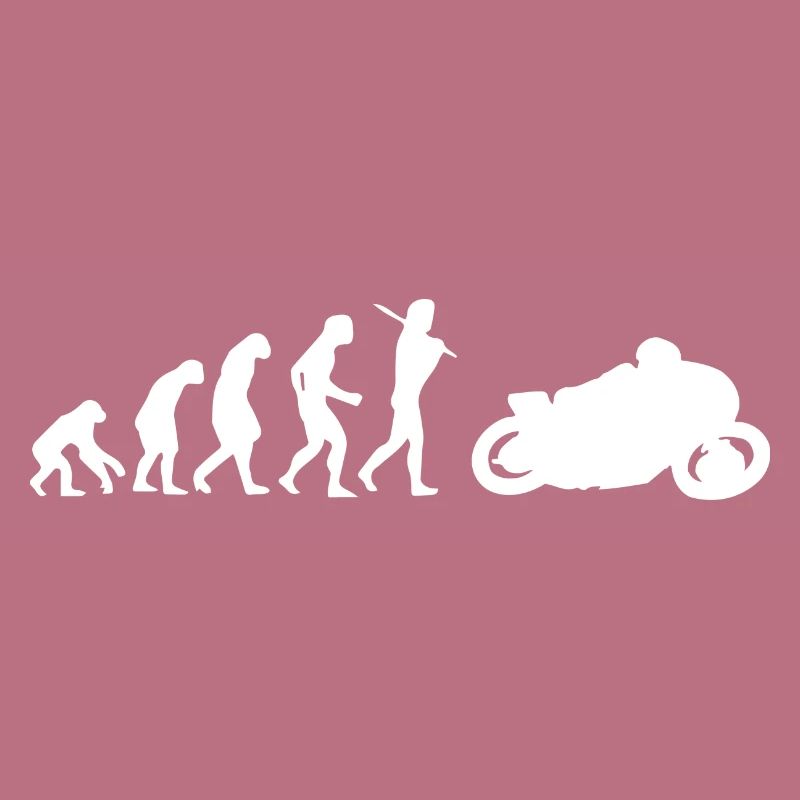 Motorrad Motorradfahrer Evolution Biker Geschenk