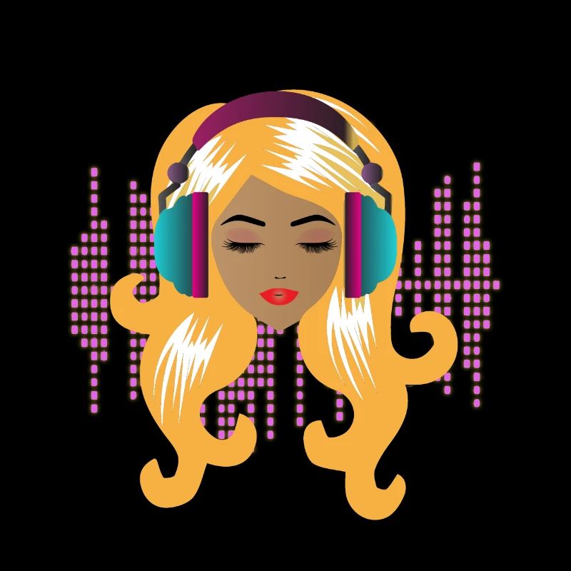 Pop Art Deejane DJ Musik Sound Mädchen Fun