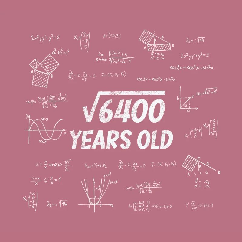 Square root from 6400 - 80th birthday math nerd