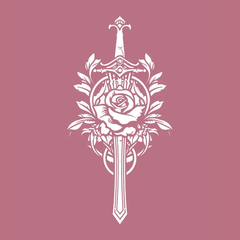 Rote Rose Goth Schwert