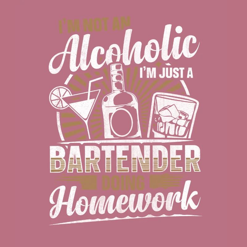 Just A Bartender Doing Homework Lustiges Bartender