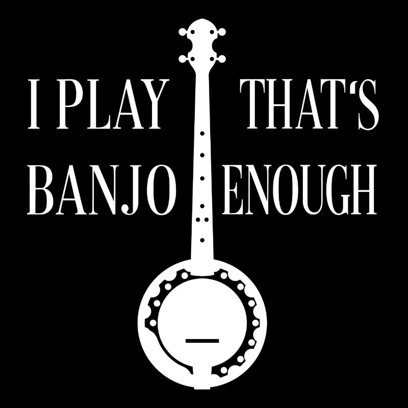 Je joue du banjo ça suffit - Banjo silhouette