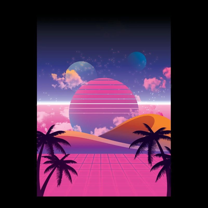 Vaporwave Beach