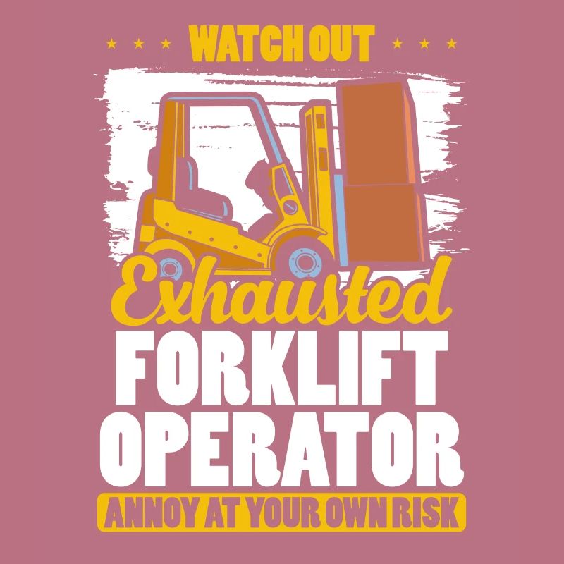 Exhausted Forklift Operator Lustiger Gabelstapler
