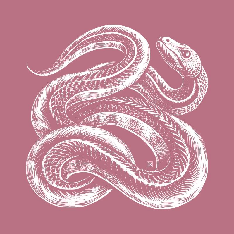 Serpent blanc entrelacé