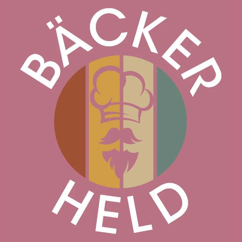 vintage baker logo - retro bakery with beard