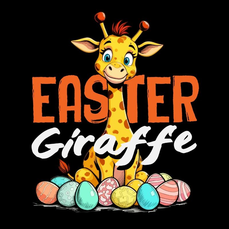Frohe Ostern Giraffe Ostereier Süß