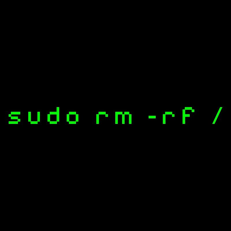 Linux rm-rf T-Shirt – Admin-System- und Entwicklungsreihenfolge