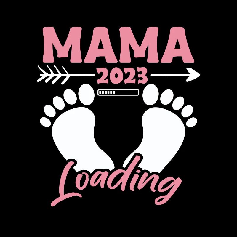 Mama 2023 Loading Shirt Geschenk Werdende Mutter