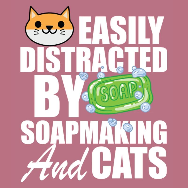 Soap Maker Easily Distracted By Soapmaking And Cat
