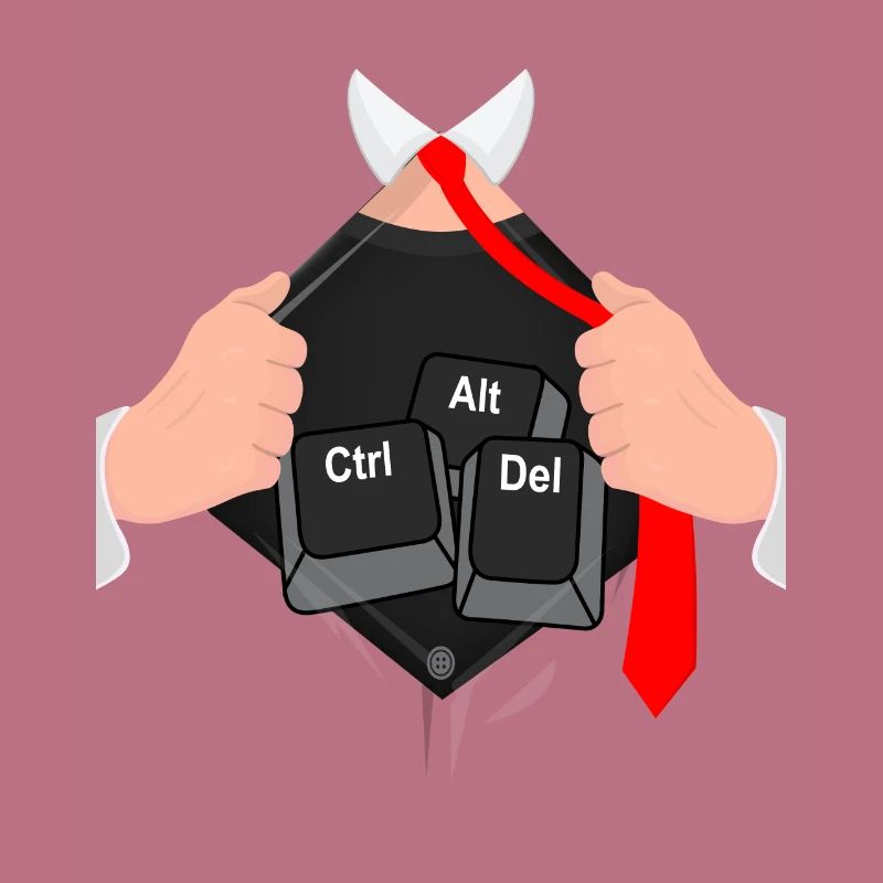 Ctrl alt del hack ordinateur informaticien