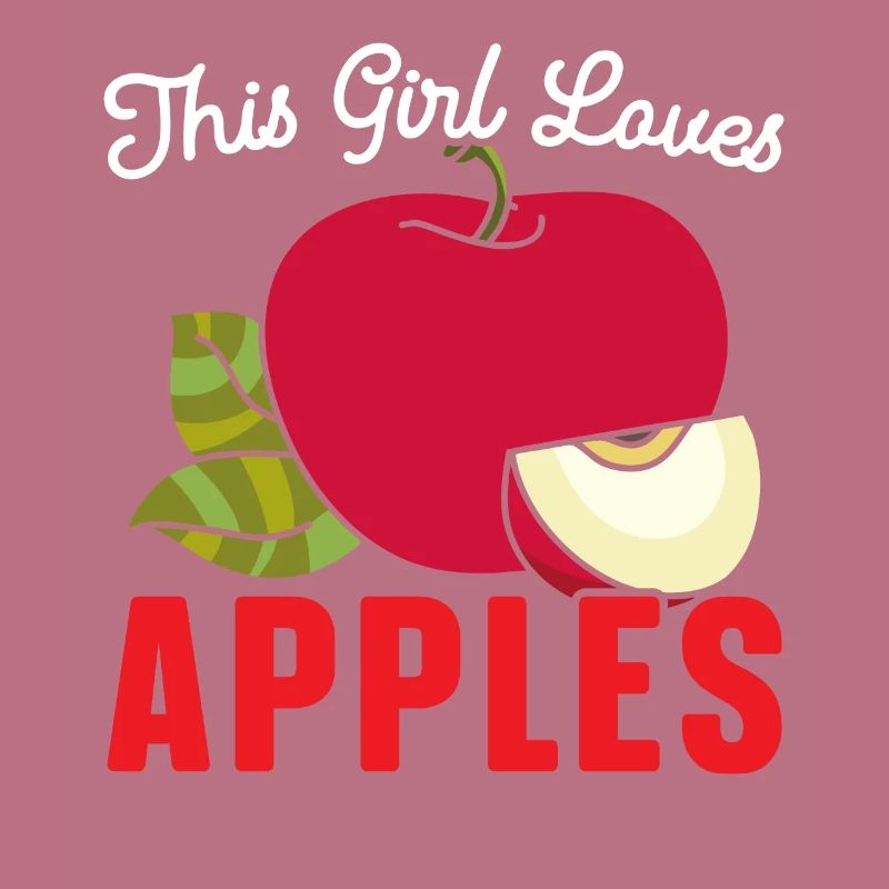Dieses Mädchen liebt Äpfel Apple Fruit Lover Apple