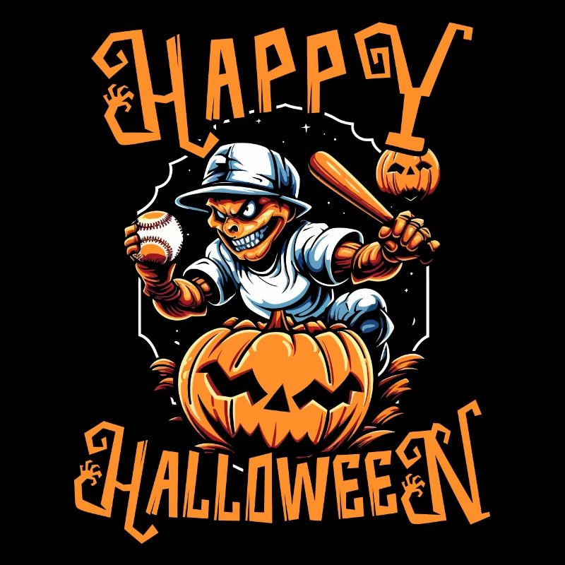Baseball Halloween Süßes oder Saures Baseballspieler