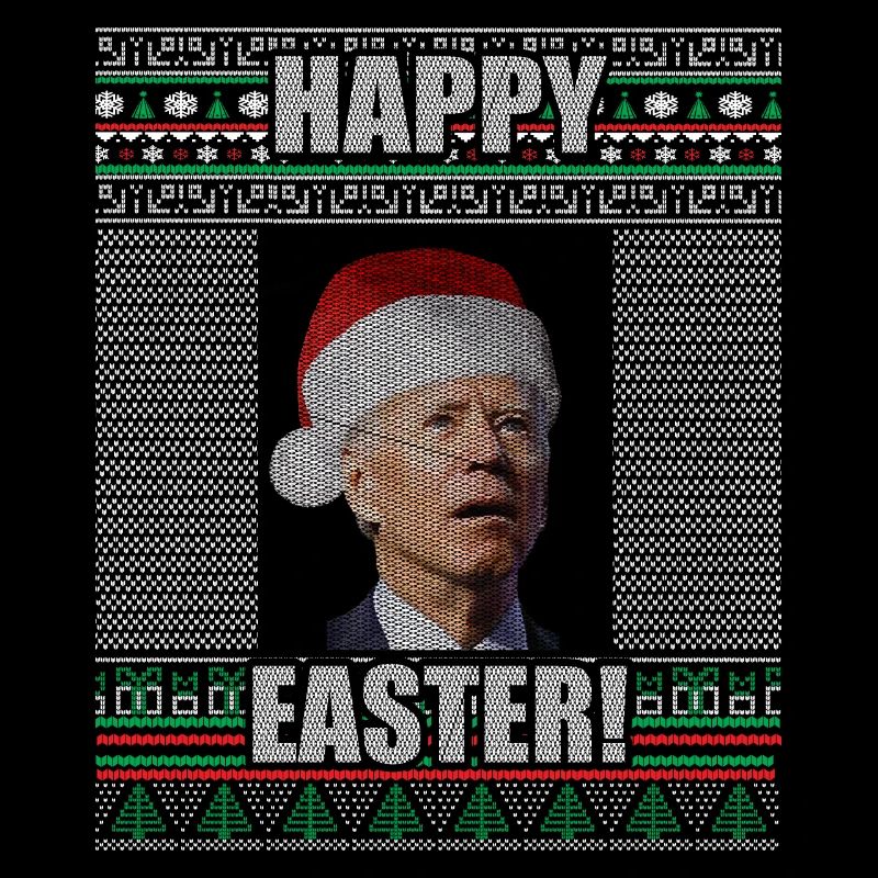Lustiger Biden Hässlicher Weihnachtspullover Frohe Ostern