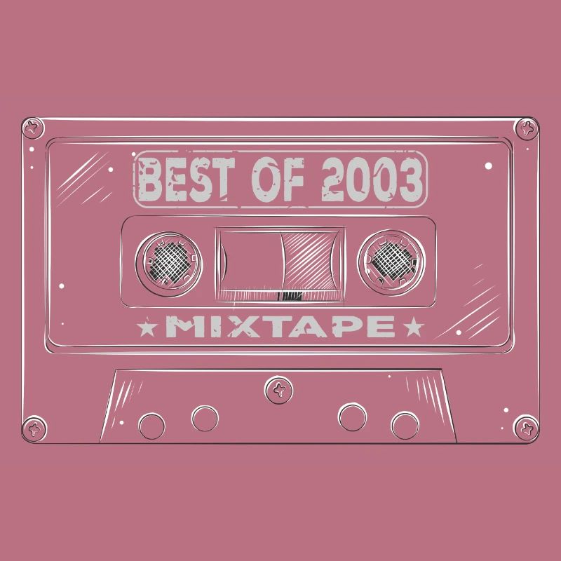 2003 Geburtstag Mixtape Kassette Retro