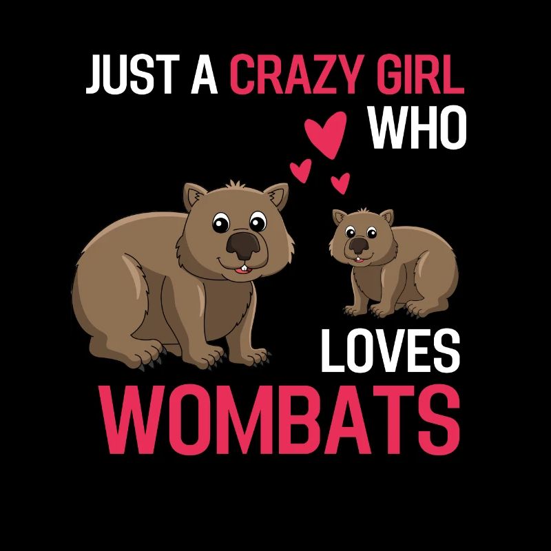 Australien Tier Mädchen Lustiges Geschenk Wombat
