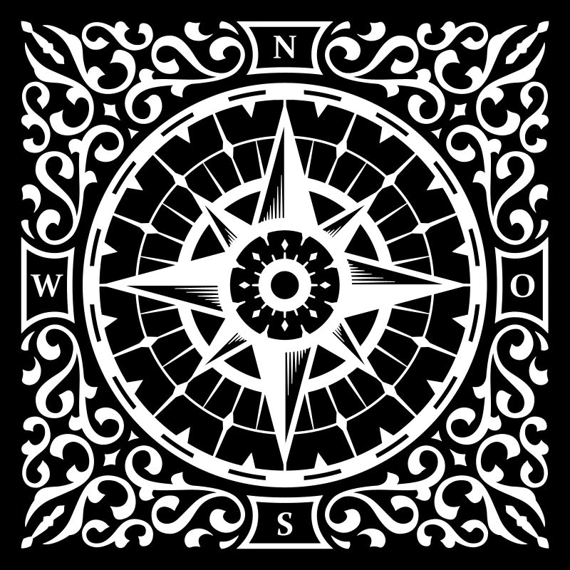 Compass ornaments
