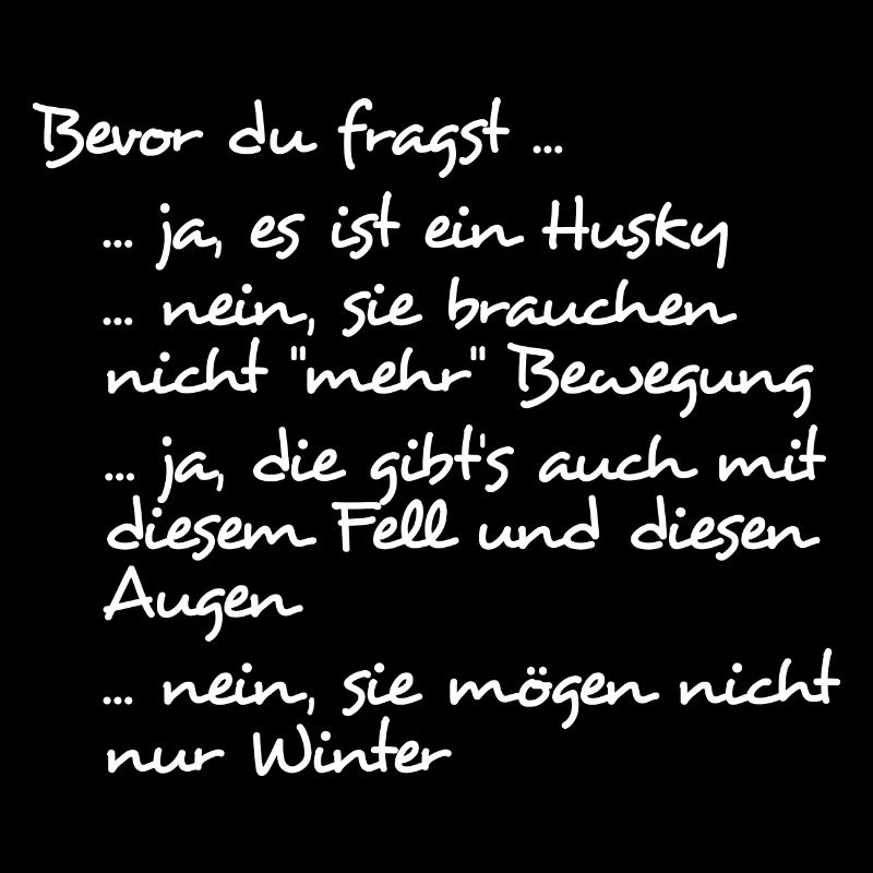 bevor du fragst ...