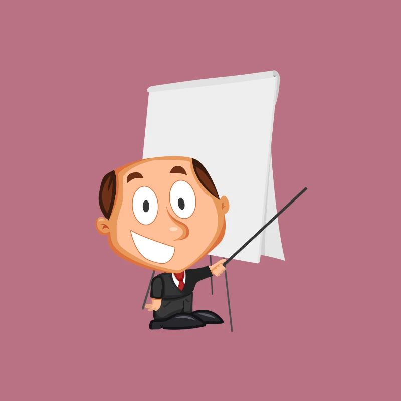 Dozent verwendet Flipchart, Geschenkidee