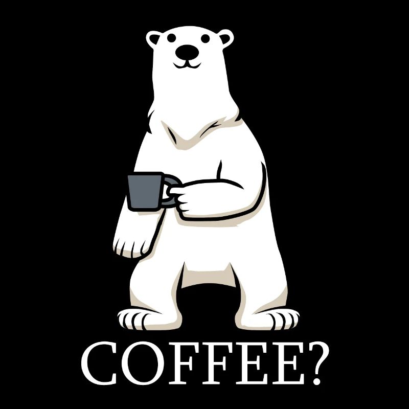 Polar Bears and Coffee Lazy Office Monday Tired