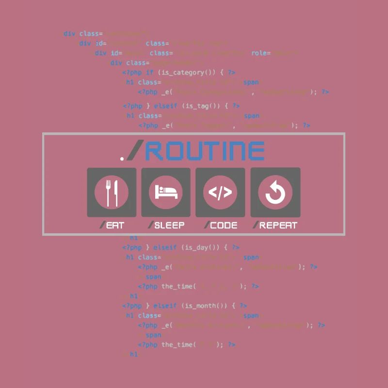 Eat, Sleep, Code, Repeat, A Developer Routine