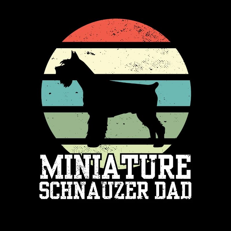 Miniature Schnauzer Dad I Retro Schnauzer Dad