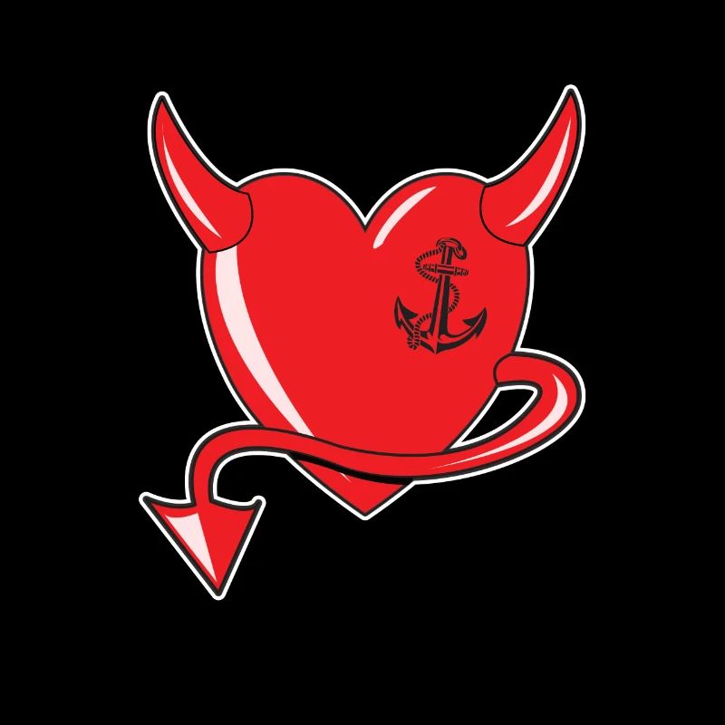 Rotes Herz - Devil Heart - Teufelsherz - Geschenk