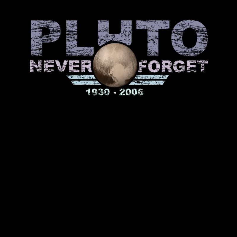 Never Forget Pluto Design Retro Style Funny Space