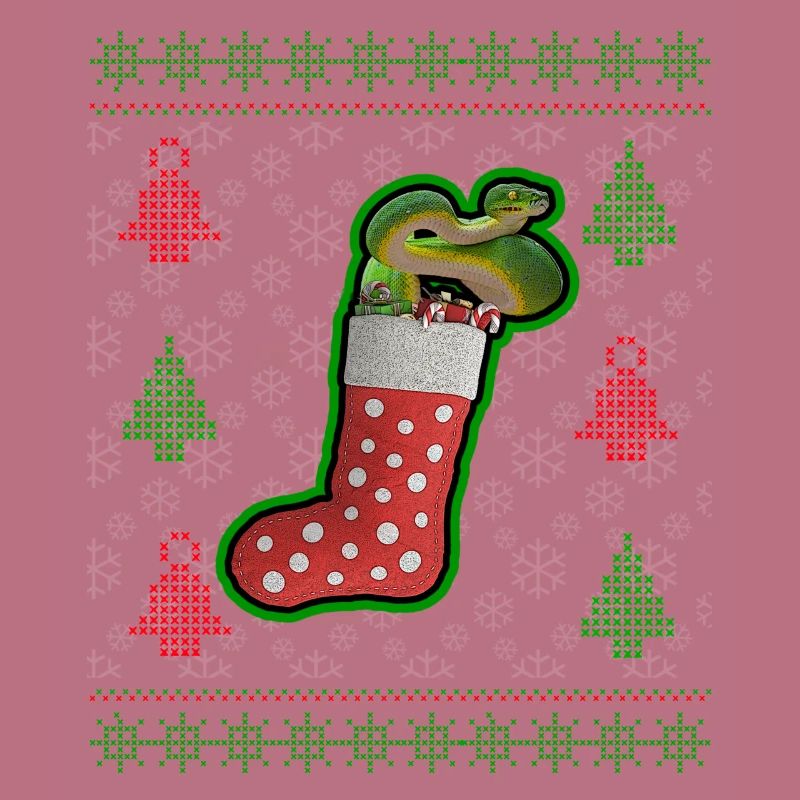 Green Tree Python Ugly Christmas Sweatshirt Style