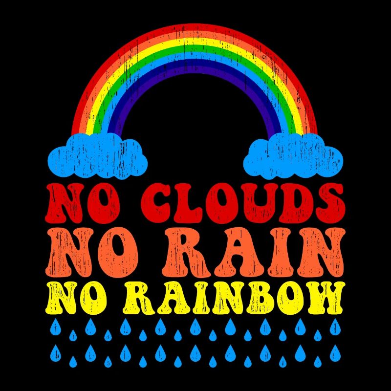 No clouds no rain no rainbow saying