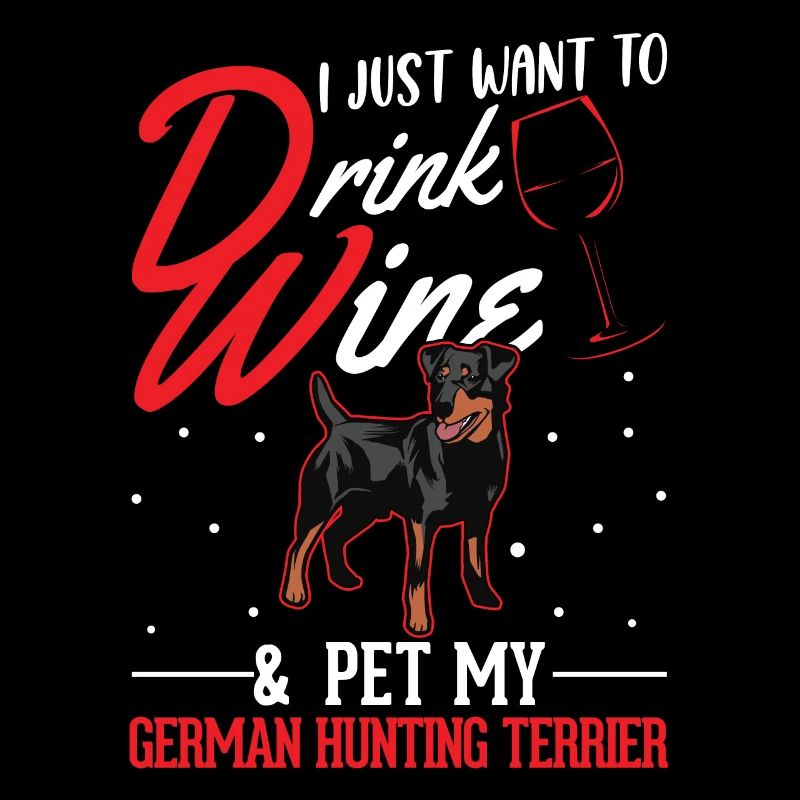 German Hunting Terrier and Wine