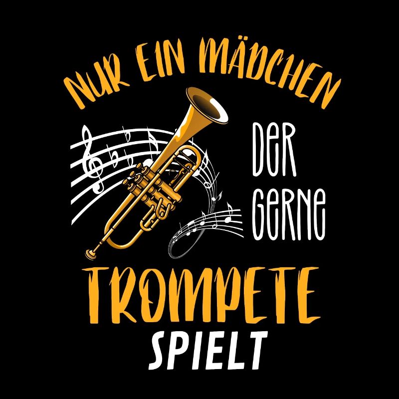 Nur ein Mädchen das gerne Trompete spielt Trompete