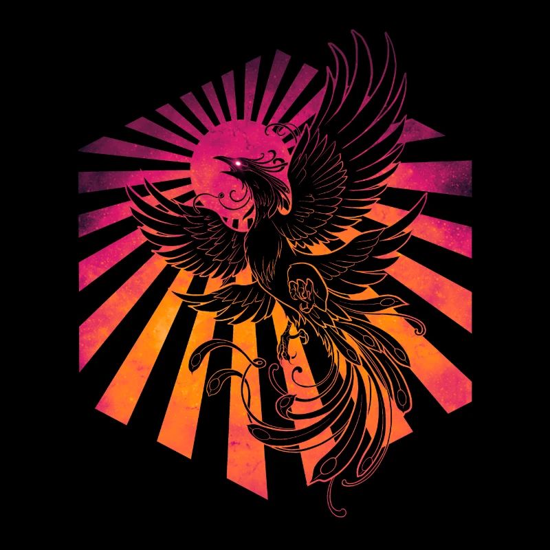 Oiseau de feu légendaire phénix