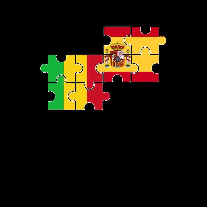 Mali Espagne Drapeau Espagnol Malien