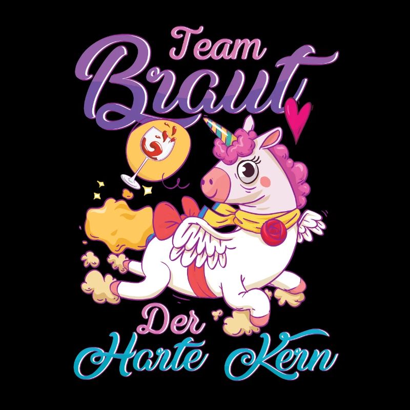 Team Braut Einhorn Der harte Kern