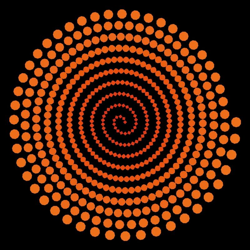 Optical illusion free spiral geometry gift