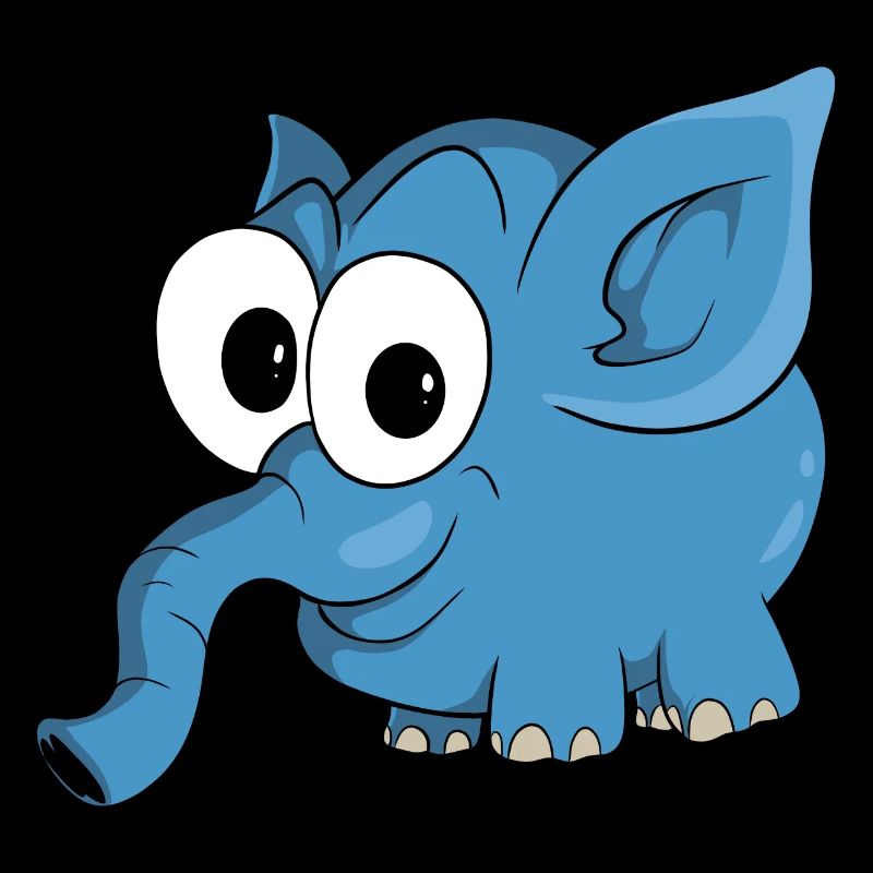 Drôle de bébé éléphant bleu