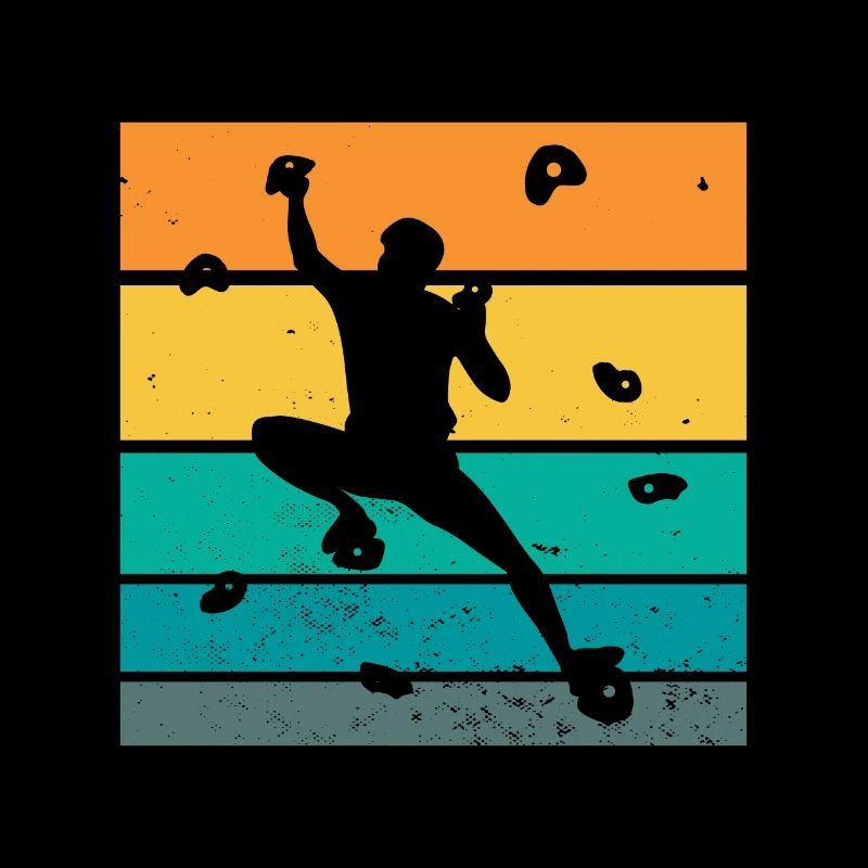 Retro Graphic Climbing Bouldering Rock Climber Mou