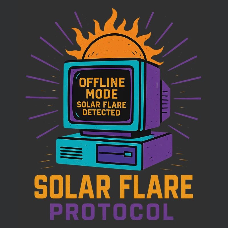 Retro Tech Solar Flare Protocol Tee