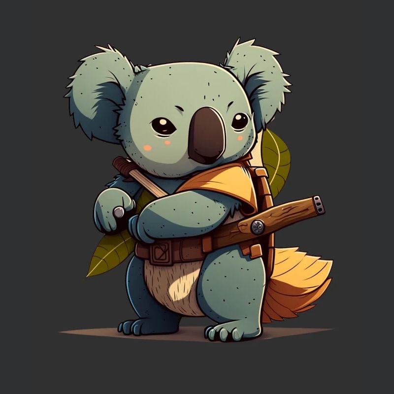 Koala als Samurai